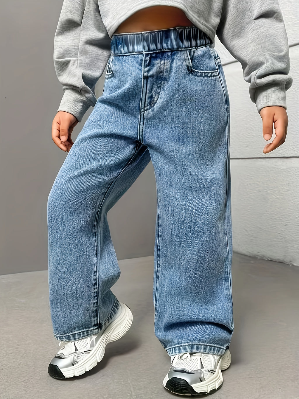 Jean Y2K Fille Bleu Déchiré