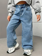 Jean Y2K Fille Bleu Déchiré