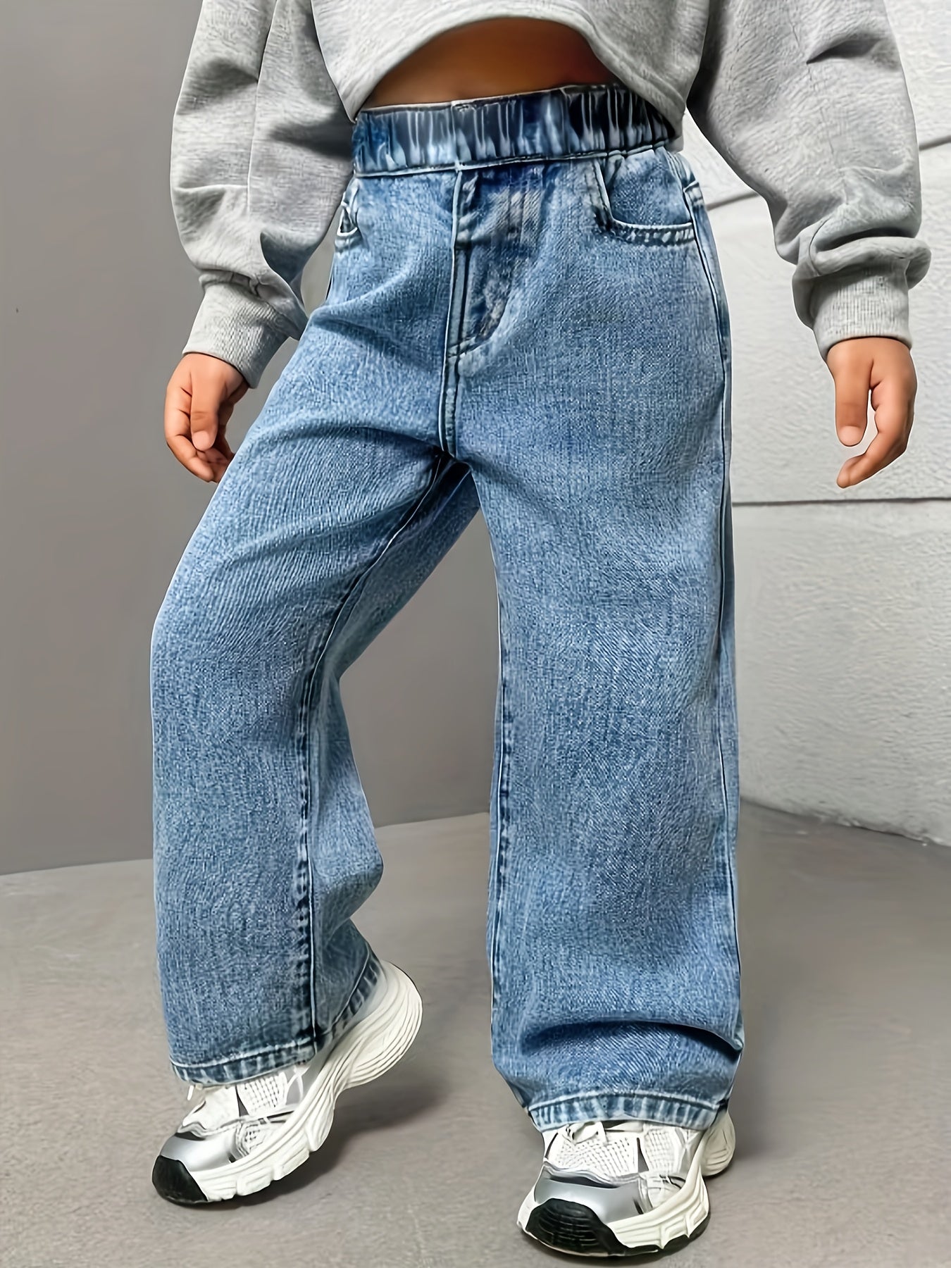 Jean Y2K Fille Bleu Déchiré