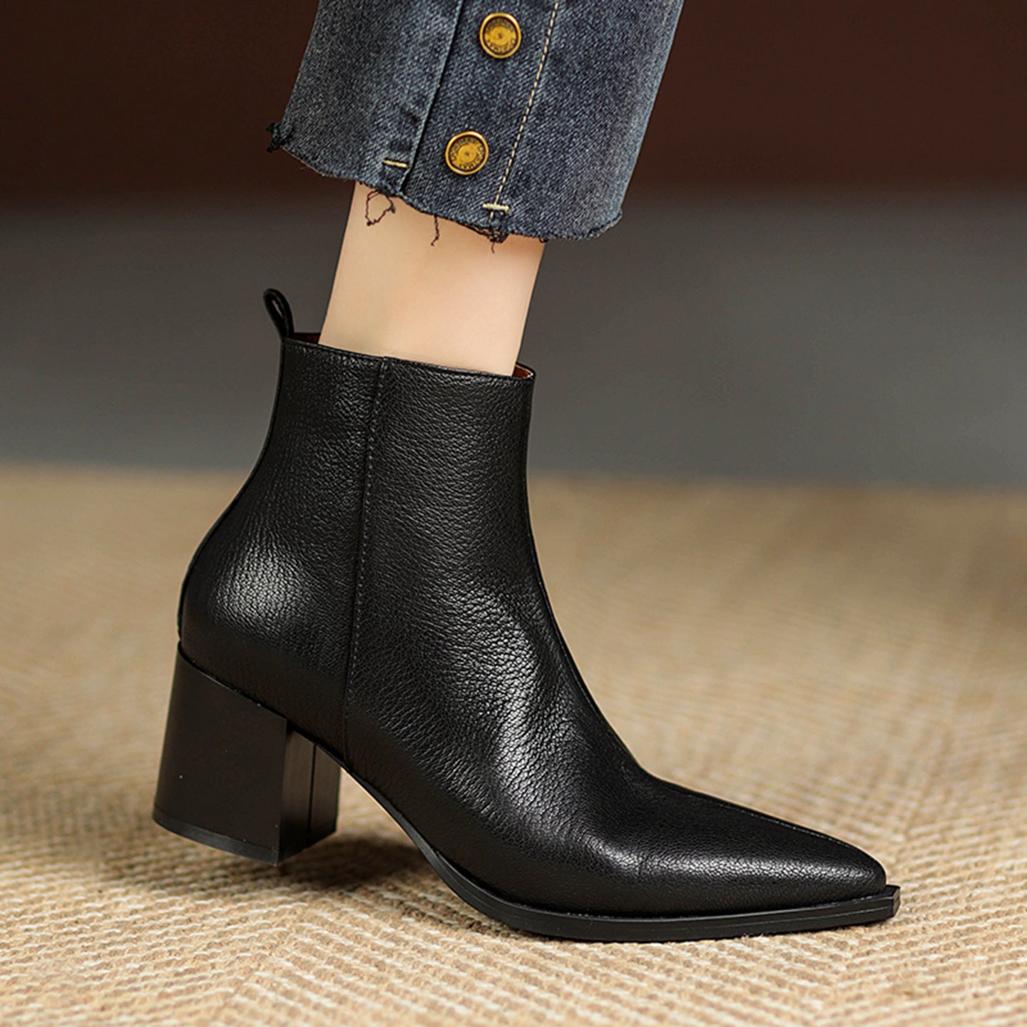 Bottes en cuir véritable