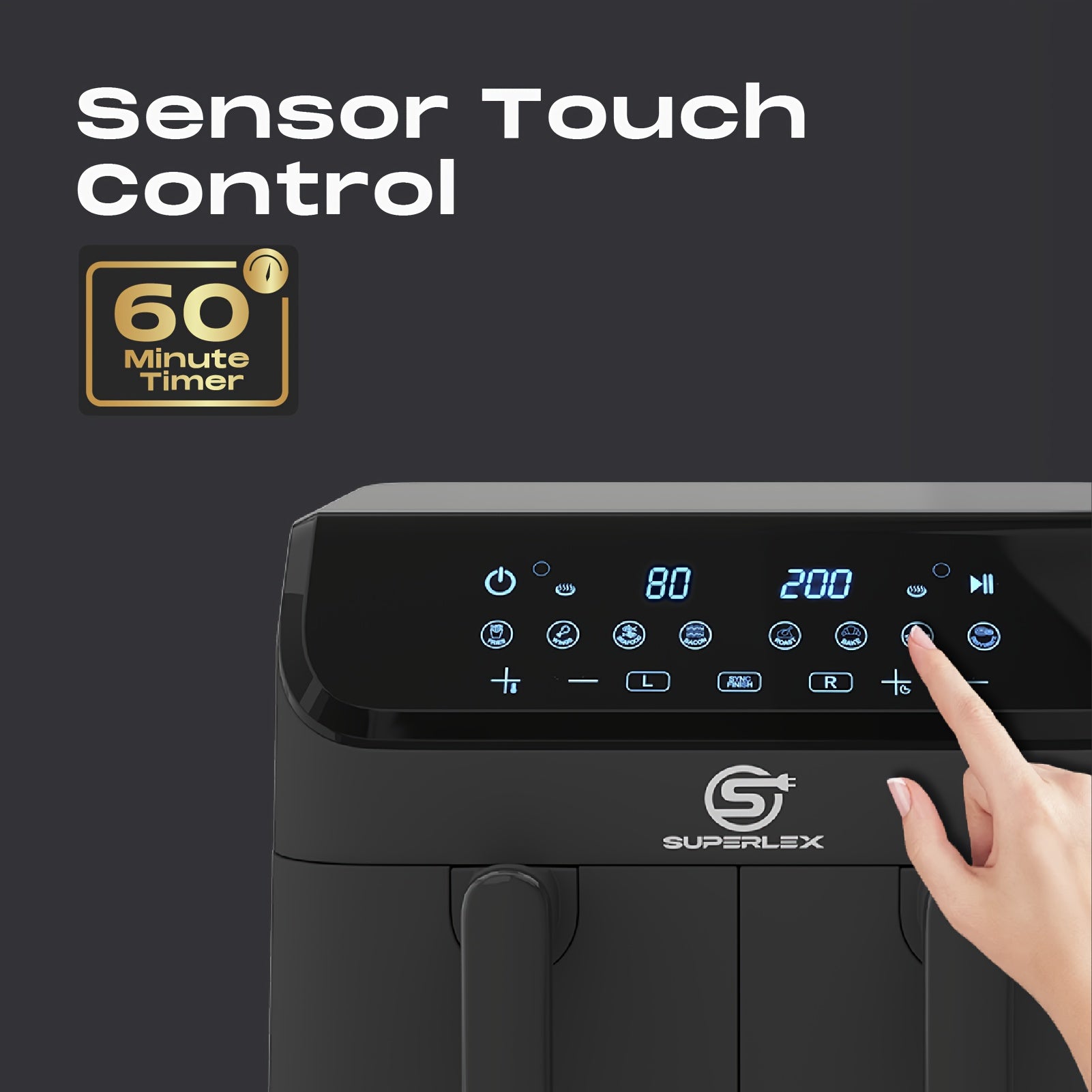 Air Fryer SUPERLEX 9L (2×4.5L)