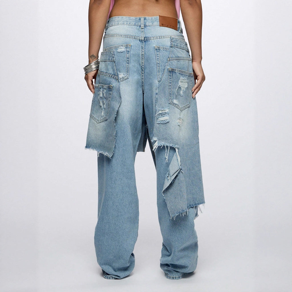 Loose Hip Hop Ripped Beggar High Street Jeans