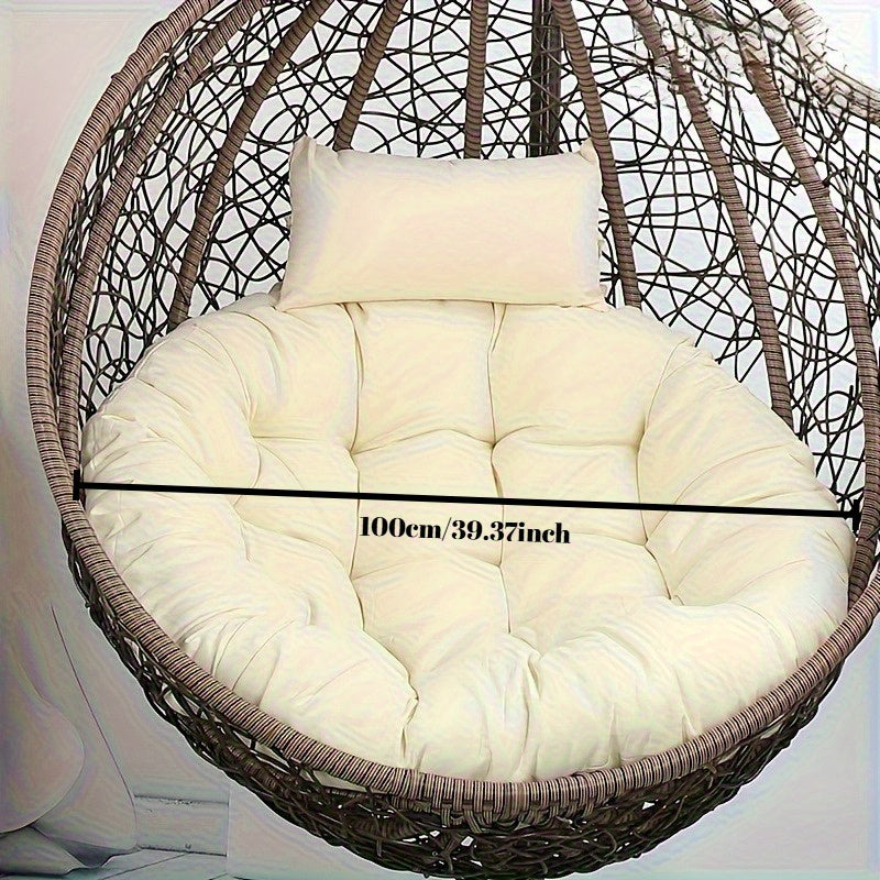 Bohemian Hanging Basket Bed Cushion - Thick All-Season Soft Pad for Hammocks, Swing Beds & Chair-like Lounging (Chairs Not Included) - /Outdoor Use,, Balcony, Treehouse - Compatible with Hanging Chairs & Beds