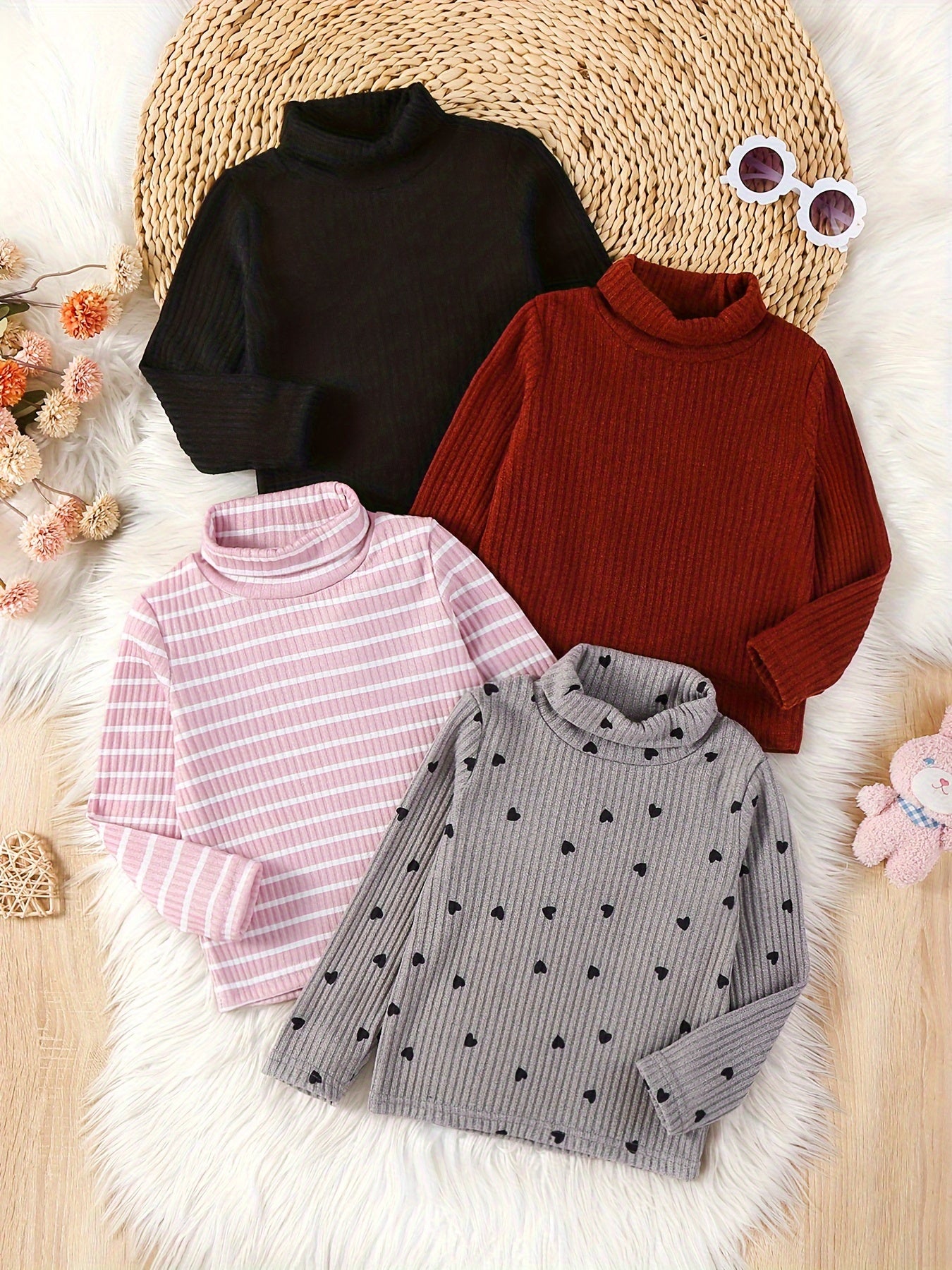 Ensemble de 4 sweatshirts à col montant