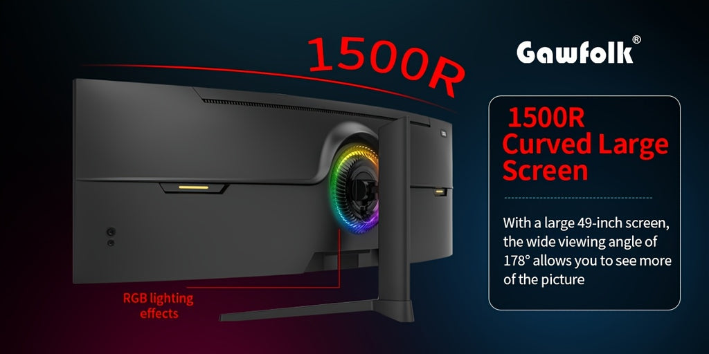 Ecran incurvé Gawfolk 49 pouces