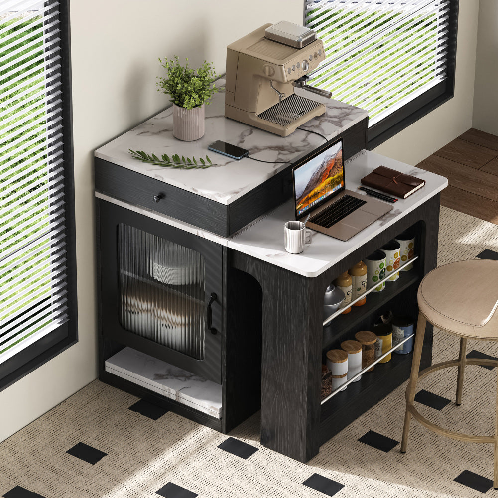 Îlot de cuisine télescopique