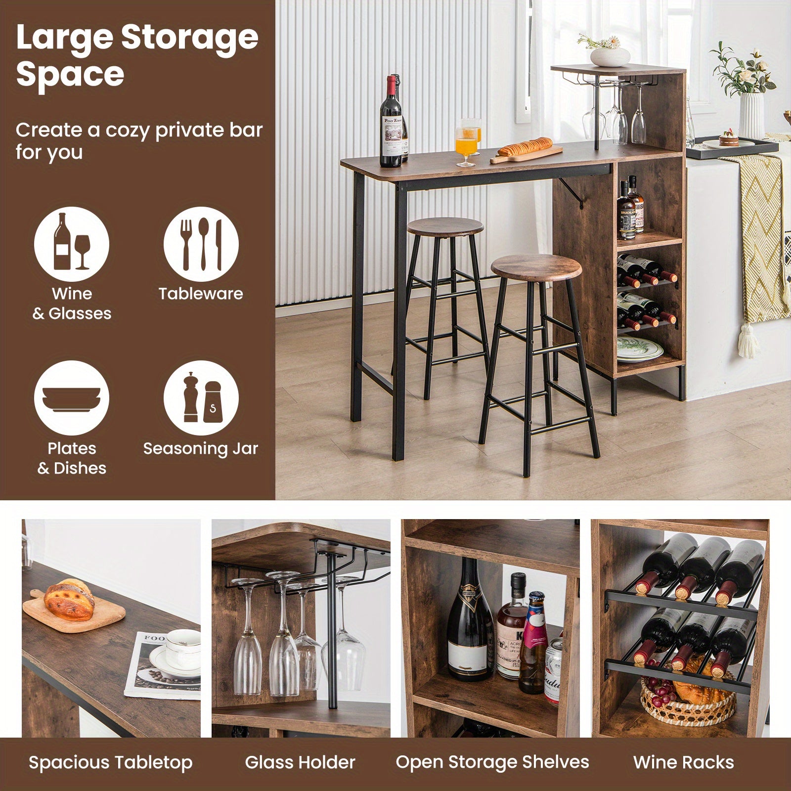 Ensemble de bar 3 pièces GOFLAME