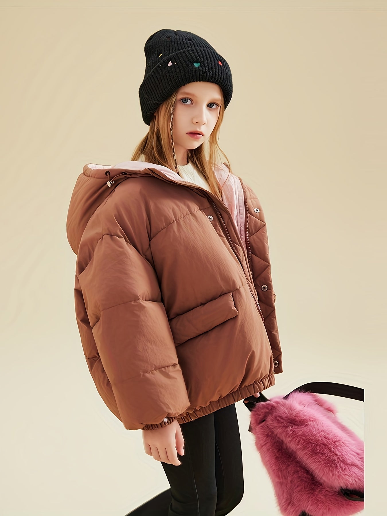 Boys & Girls Thickened Winter Jacket with Hood