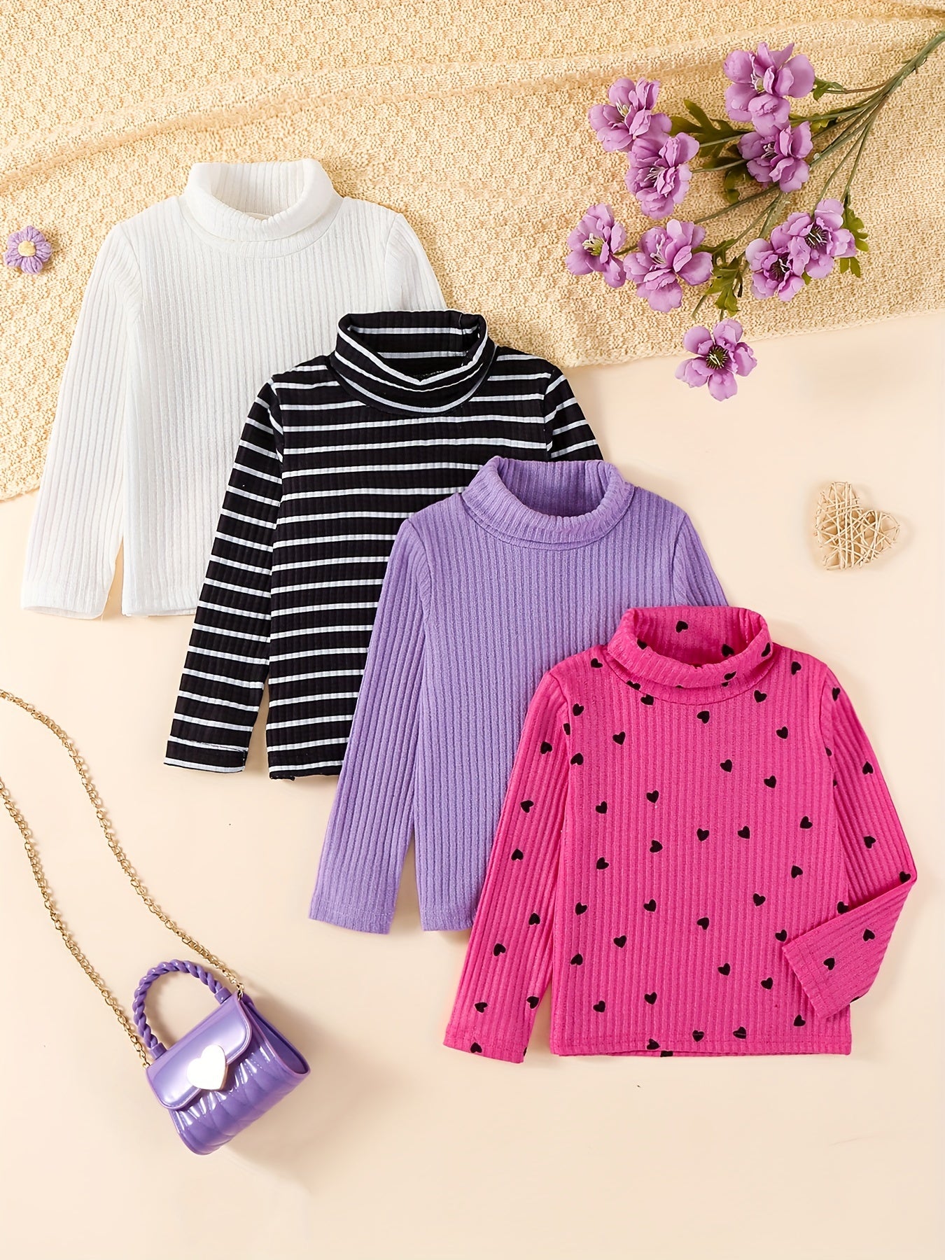 Ensemble de 4 sweatshirts à col montant