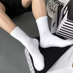 10 Pairs of Premium Men's Mid-Calf Socks for Spring