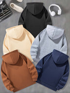 Boys' Fashion Cartoon Print Sweatshirts (5 Pièces).