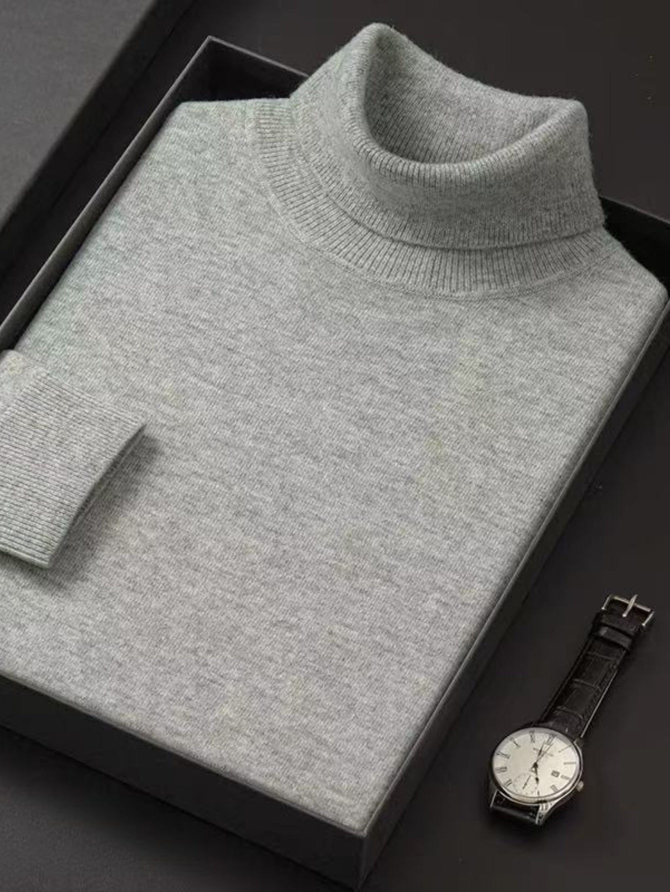 Pull col roulé casual pour homme