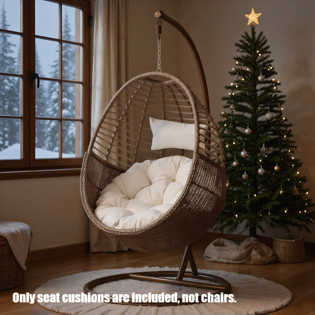 Bohemian Hanging Basket Bed Cushion - Thick All-Season Soft Pad for Hammocks, Swing Beds & Chair-like Lounging (Chairs Not Included) - /Outdoor Use,, Balcony, Treehouse - Compatible with Hanging Chairs & Beds