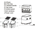 Air Fryer Double Drawer 10L