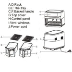 Air Fryer Double Drawer 10L