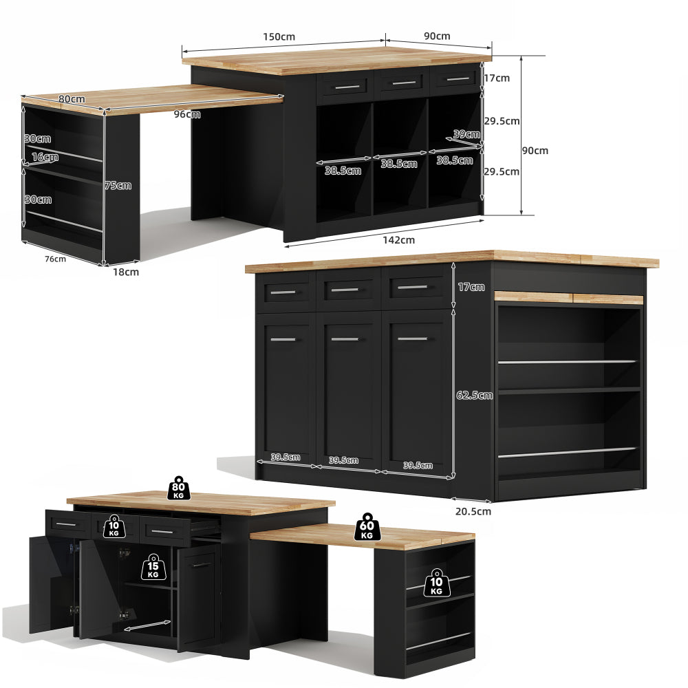 îlot de cuisine multifonctionnel