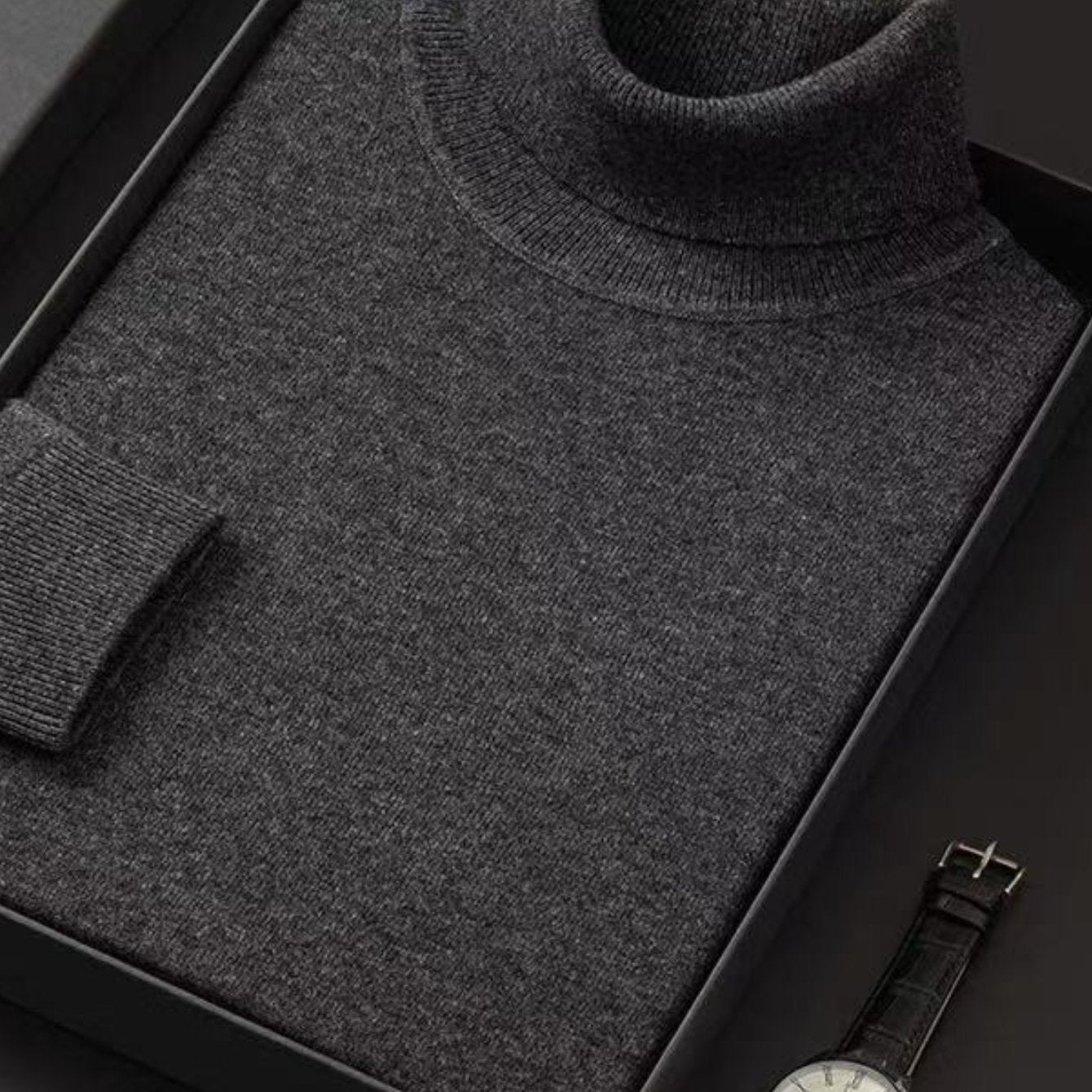 Pull col roulé casual pour homme