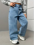 Jean Y2K Fille Bleu Déchiré