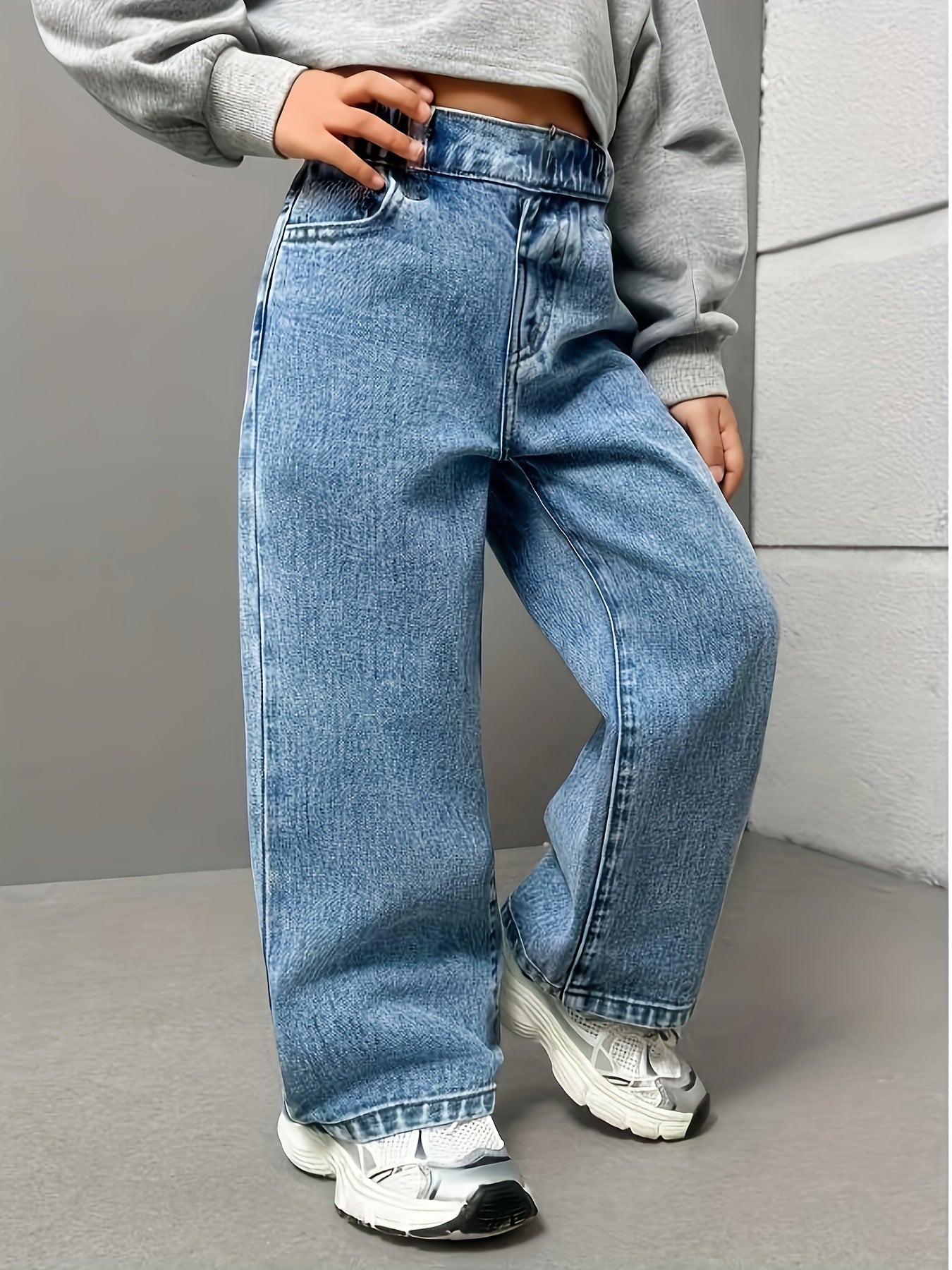 Jean Y2K Fille Bleu Déchiré