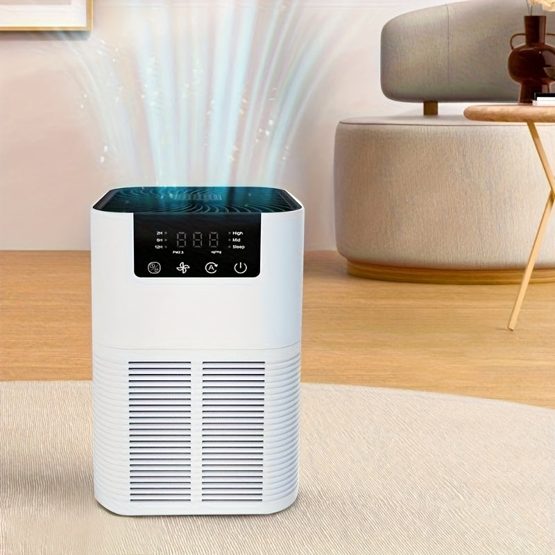 BALASHOV GL-K805 True HEPA Filter Air Purifiers, Quiet, White, with Fragrance Sponge, European Standard Plug, Power Supply, 100V-240V, for Bedroom, Large Room, Home, Smoke, Pet Dander, Dust, Pollen, Odor