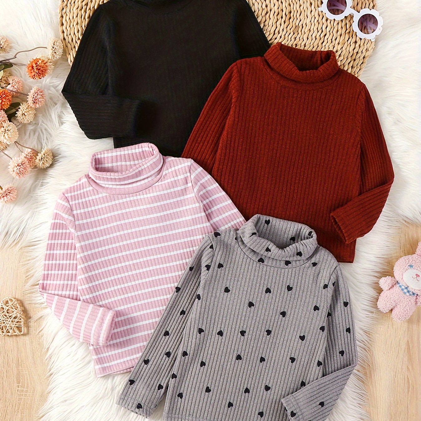 Ensemble de 4 sweatshirts à col montant