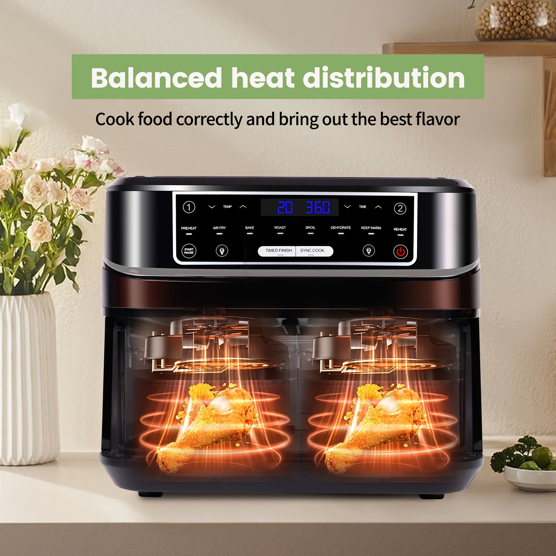 Air Fryer Double Drawer 10L