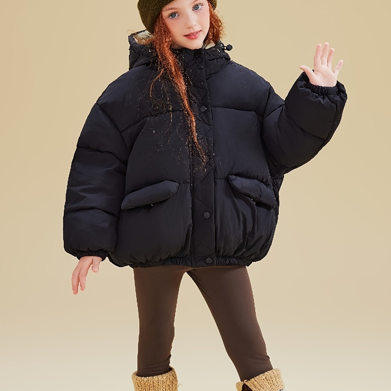 Boys & Girls Thickened Winter Jacket with Hood