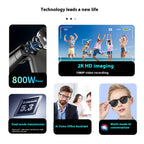 Lunettes Connectées AI 800W – Dual Lens | Waterproof | Bluetooth 5.3