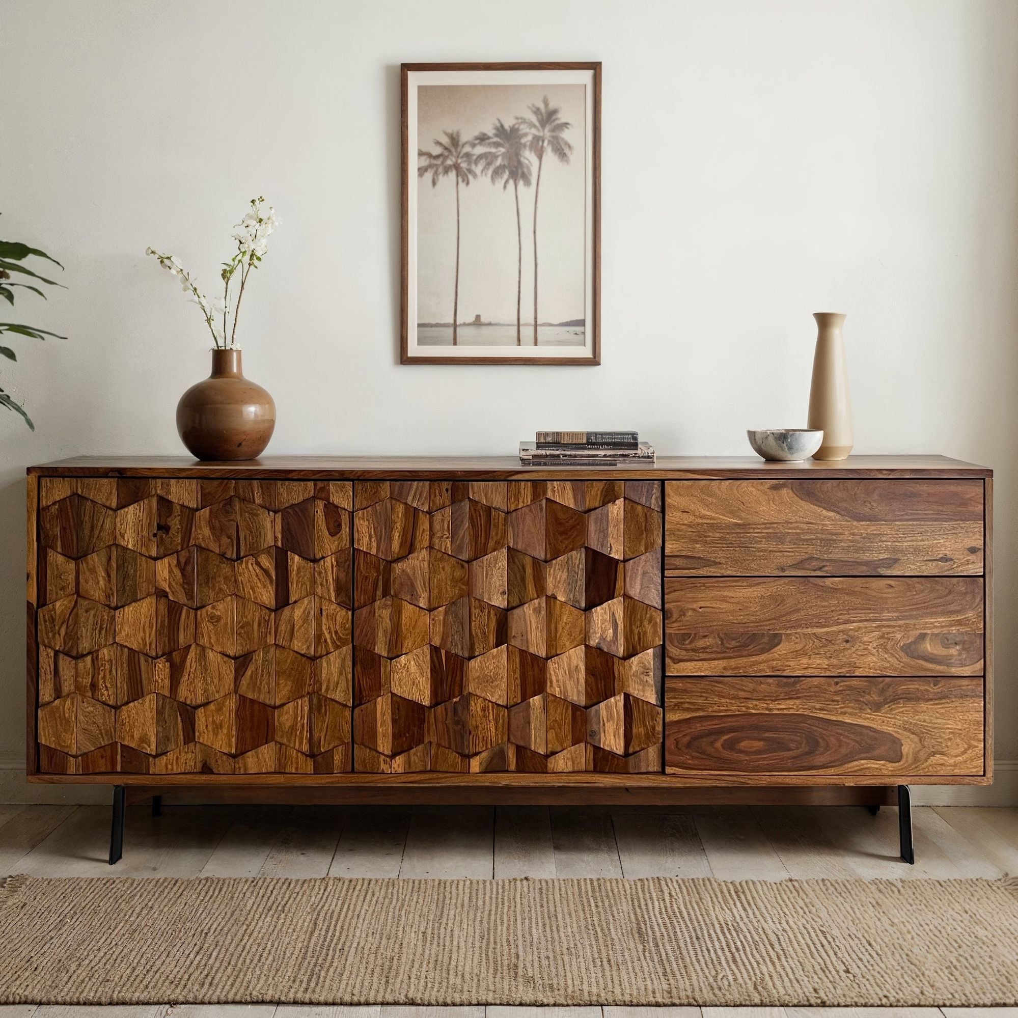 Buffet Sheesham massif de 175 cm