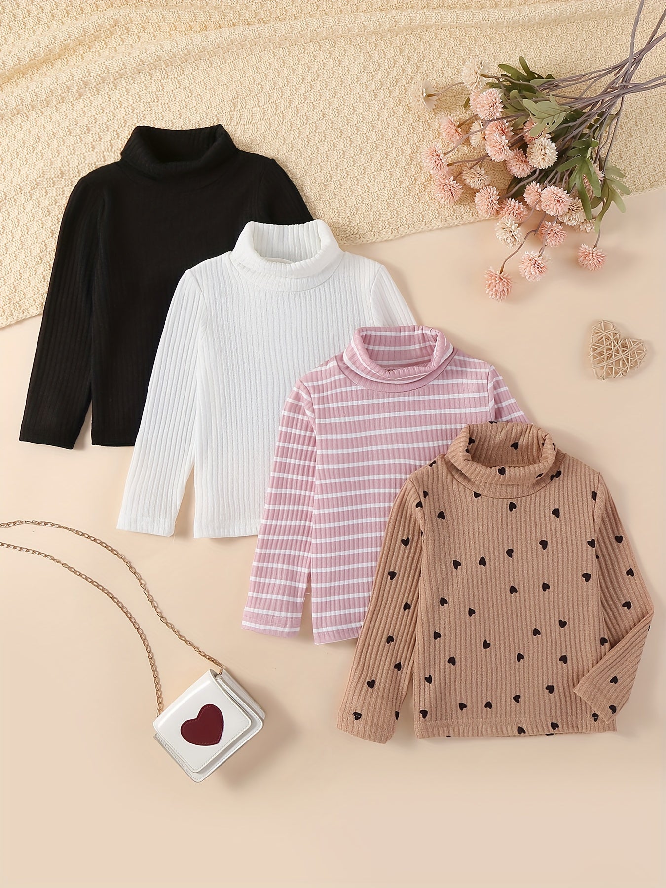 Ensemble de 4 sweatshirts à col montant