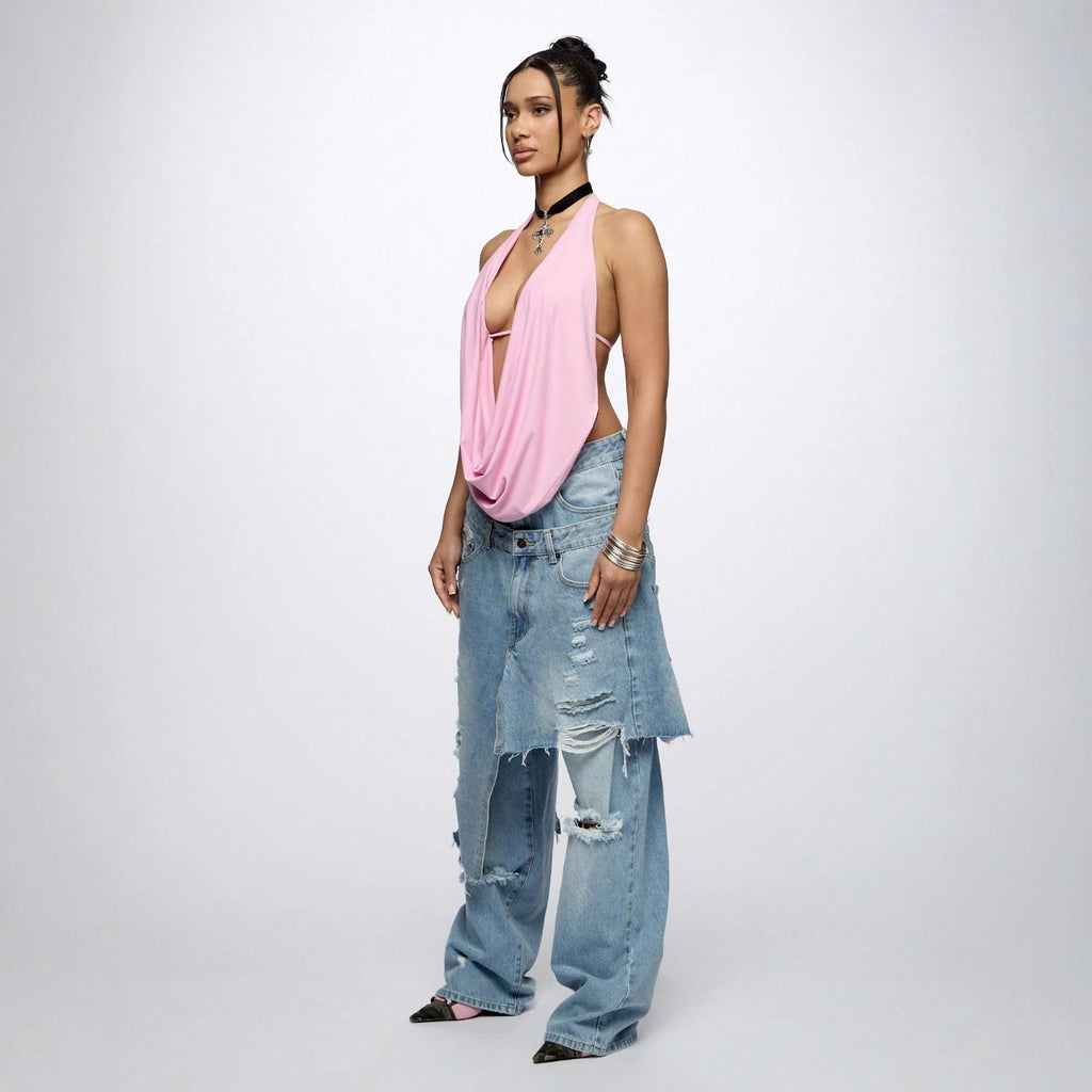 Loose Hip Hop Ripped Beggar High Street Jeans