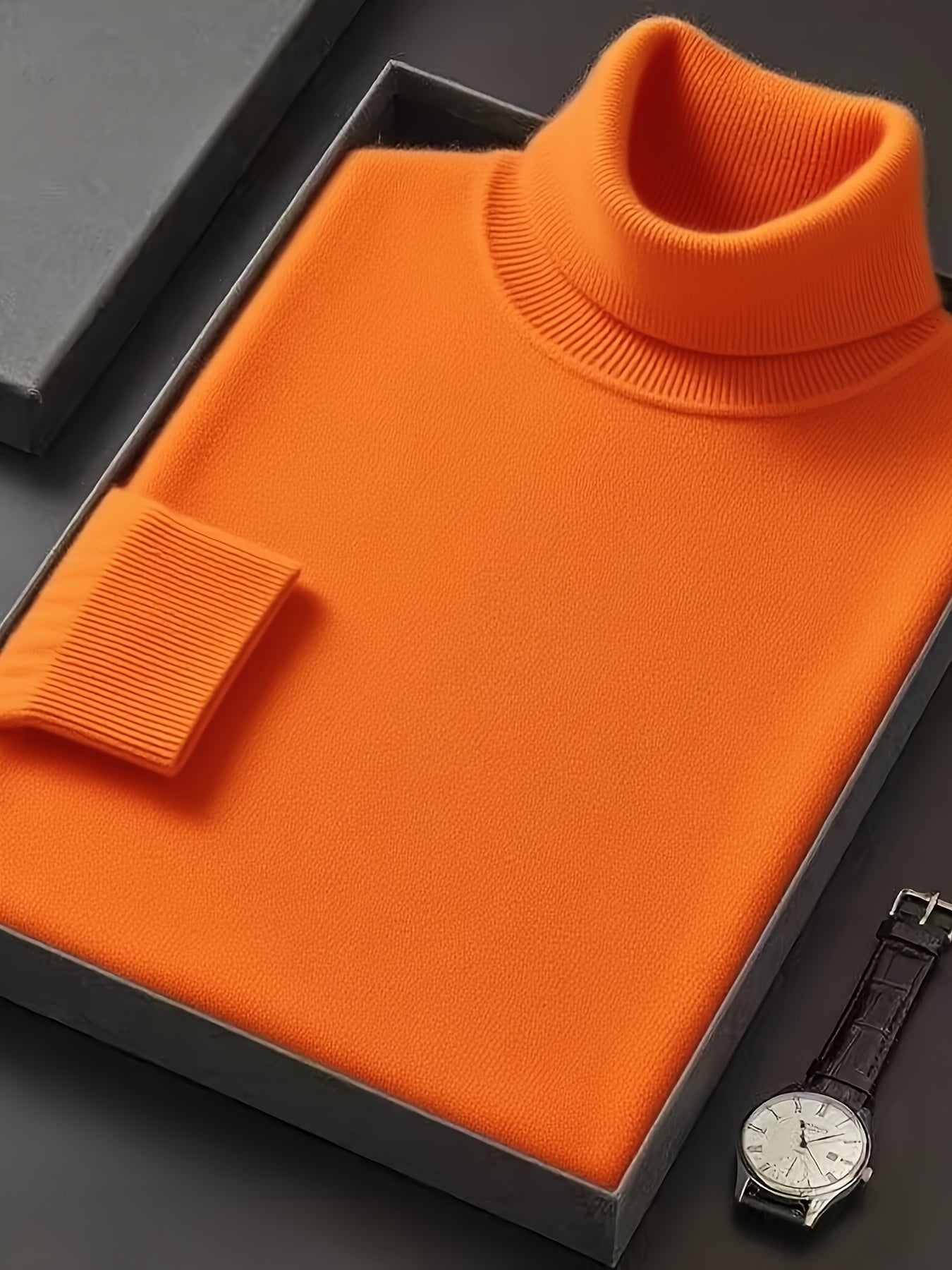 Pull col roulé casual pour homme