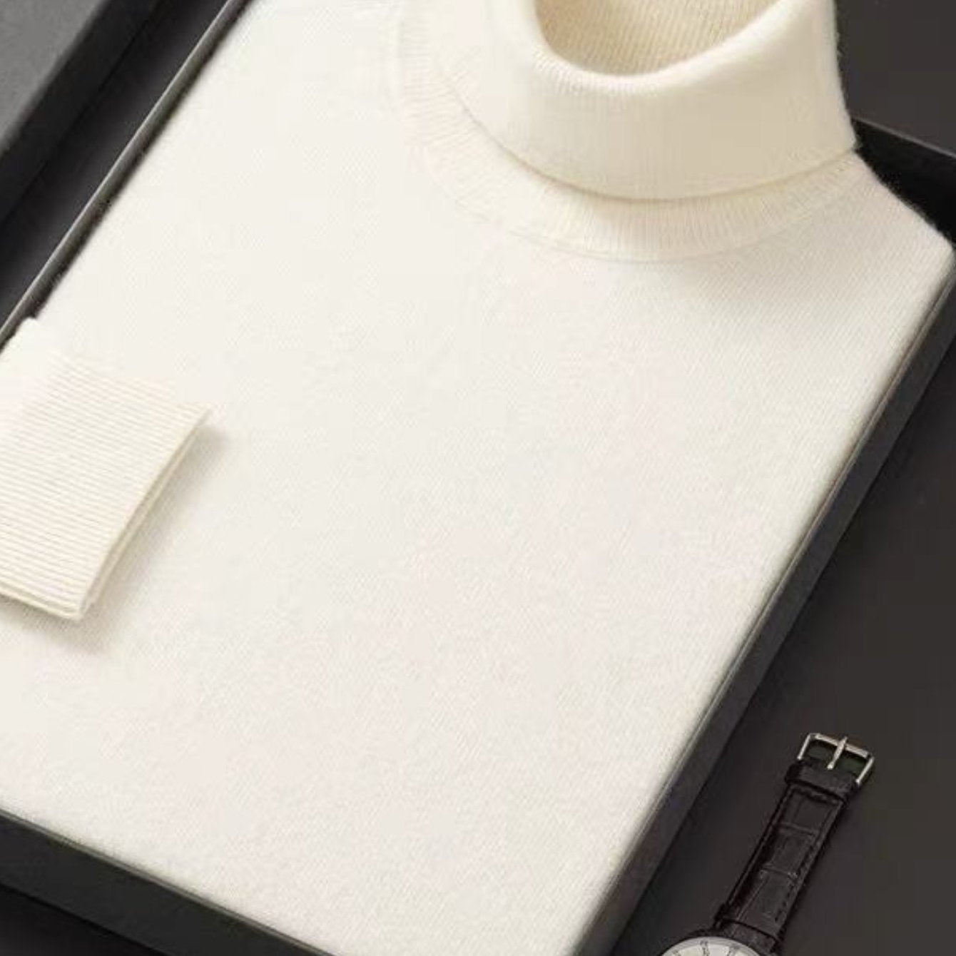 Pull col roulé casual pour homme