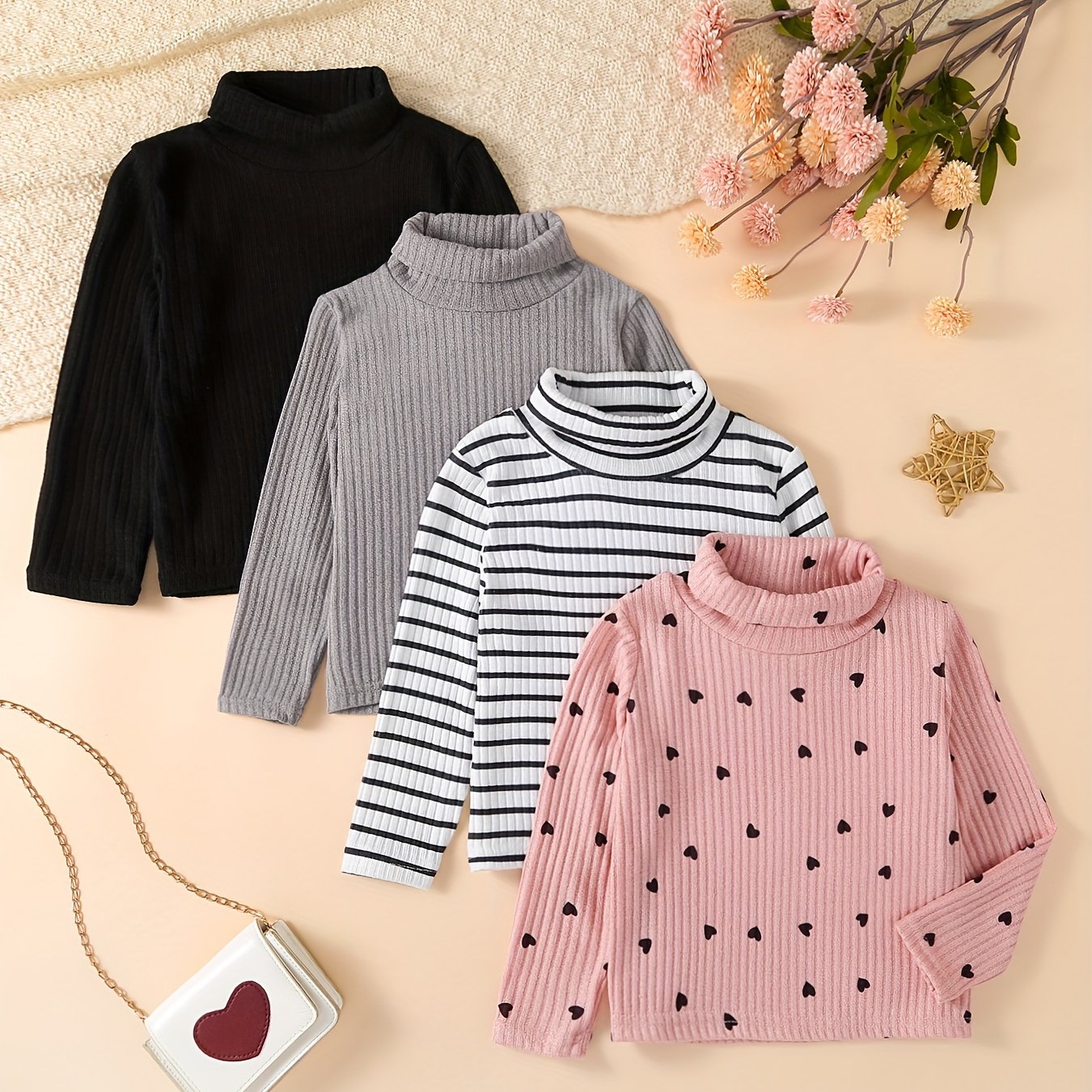 Ensemble de 4 sweatshirts à col montant