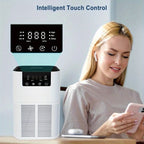 BALASHOV GL-K805 True HEPA Filter Air Purifiers, Quiet, White, with Fragrance Sponge, European Standard Plug, Power Supply, 100V-240V, for Bedroom, Large Room, Home, Smoke, Pet Dander, Dust, Pollen, Odor