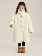 Girls' Elegant And Thick Plush Coat