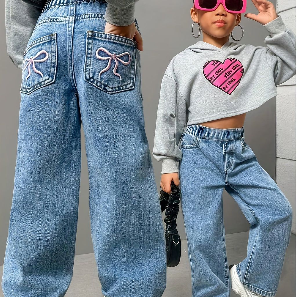 Jean Y2K Fille Bleu Déchiré