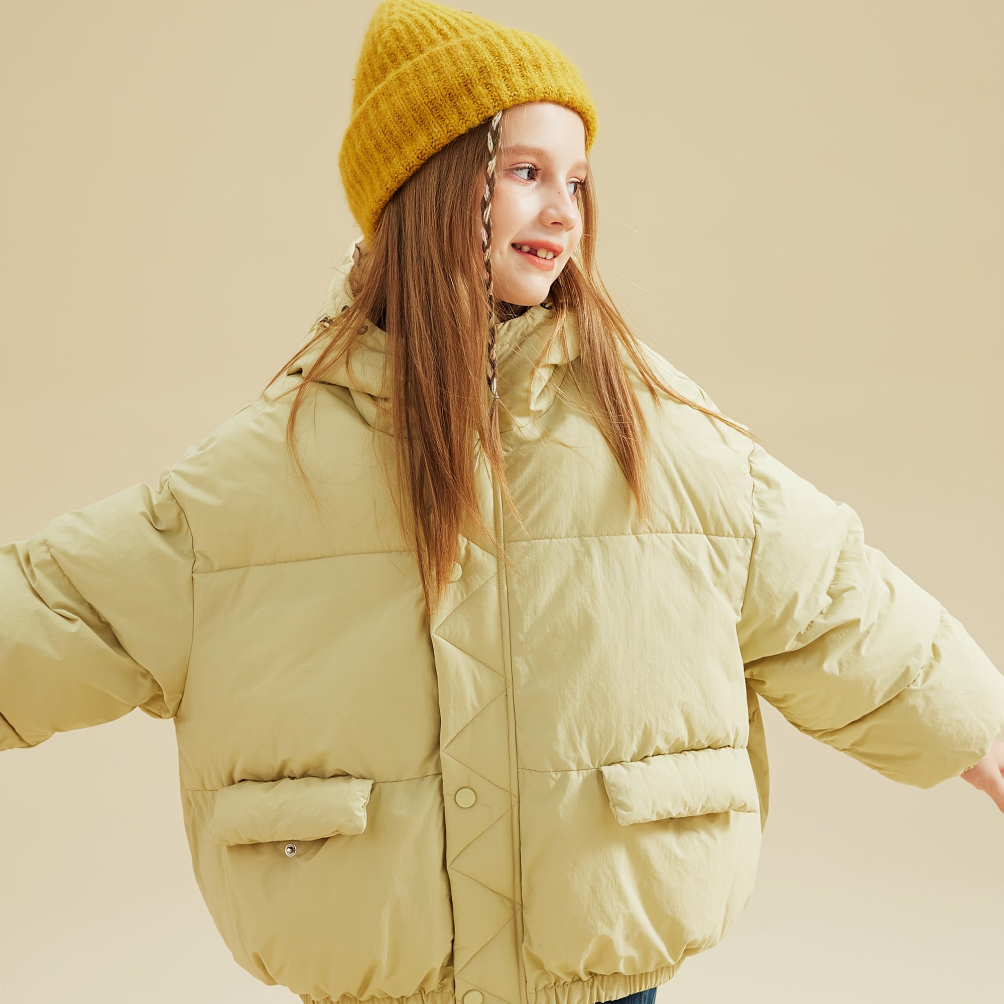 Boys & Girls Thickened Winter Jacket with Hood