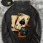 Sweatshirt Retro Washed Zip-Up