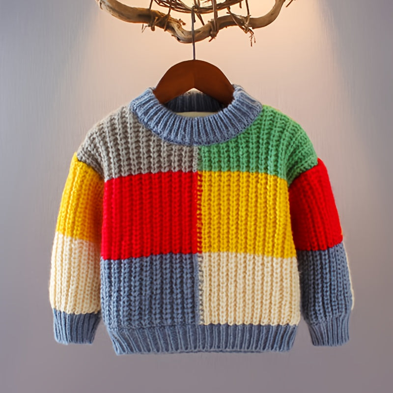Kids' Thick Colorful Striped Sweater