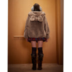 Manteau Cardigan Coral Fleece Cotton