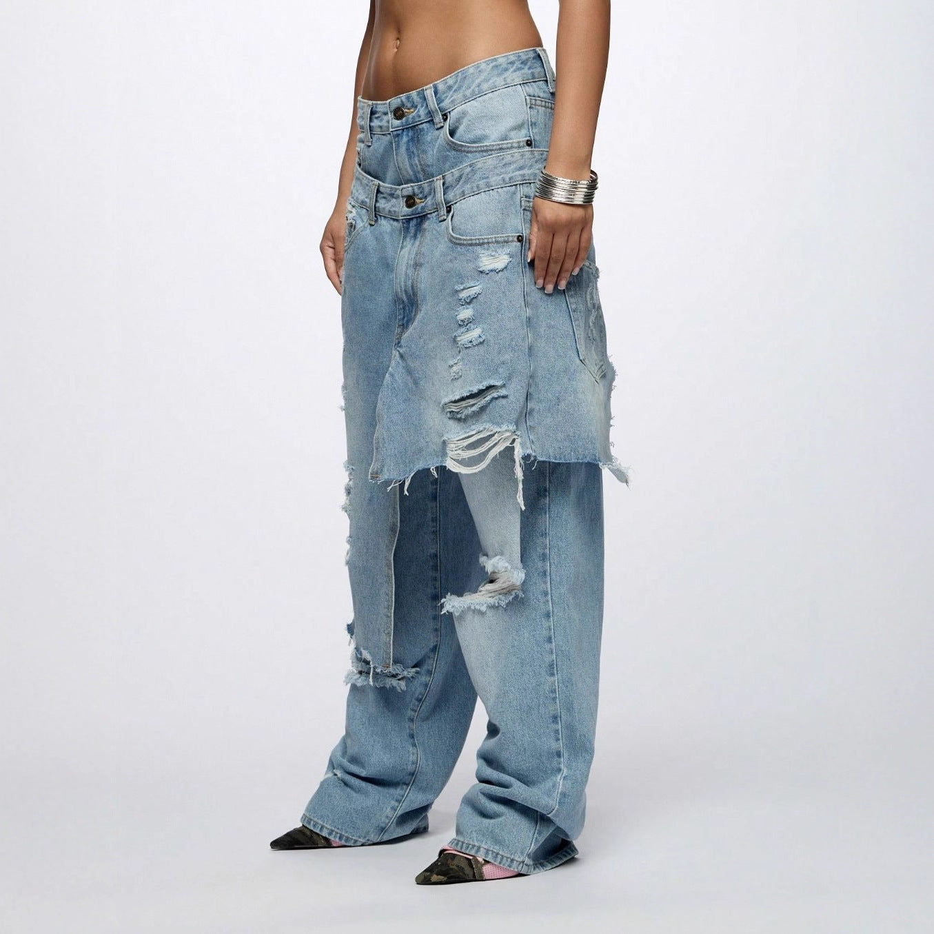 Loose Hip Hop Ripped Beggar High Street Jeans