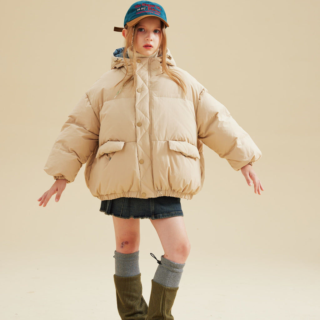 Boys & Girls Thickened Winter Jacket with Hood