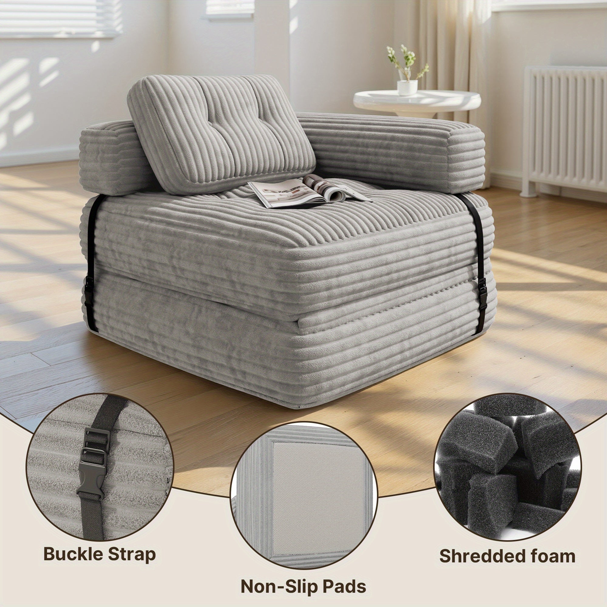 Canapé-lit 2-en-1 convertible