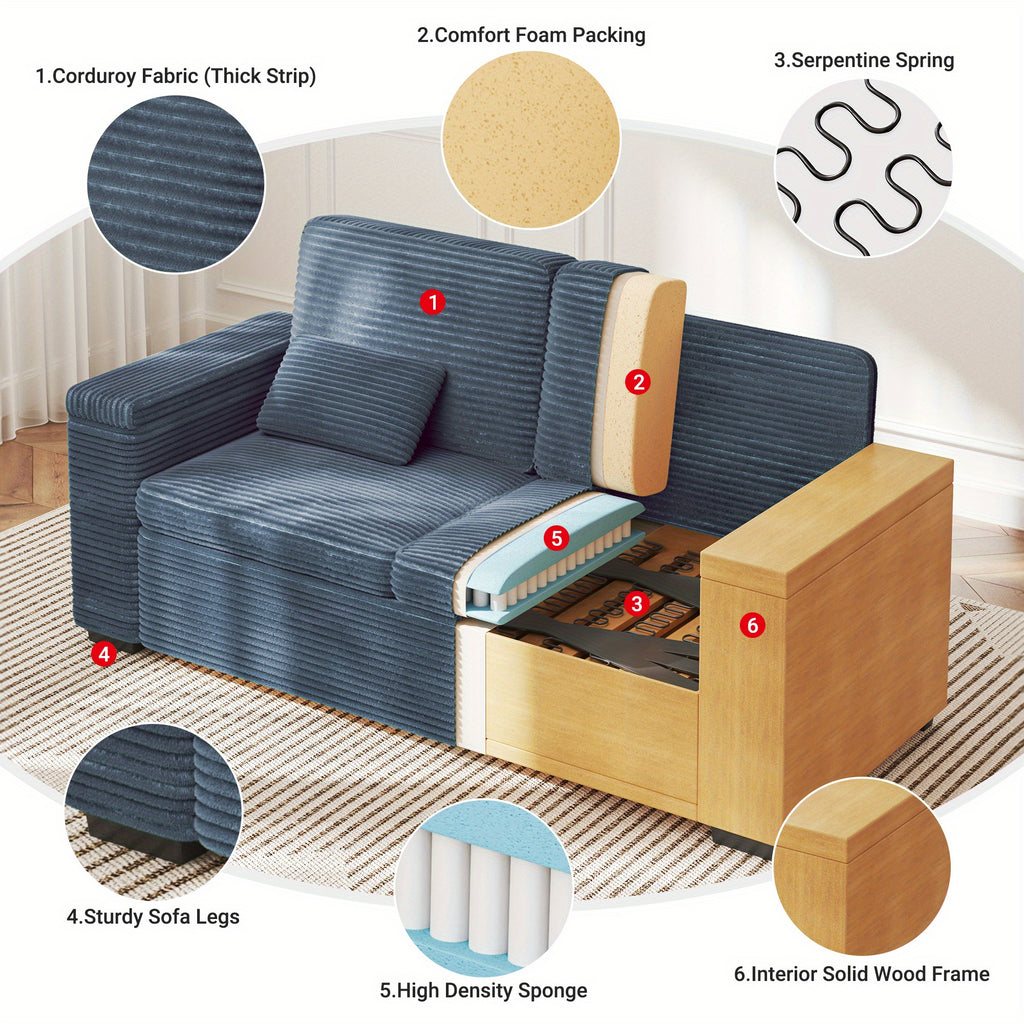 Canapé Corduroy Moderne NECHE 180cm