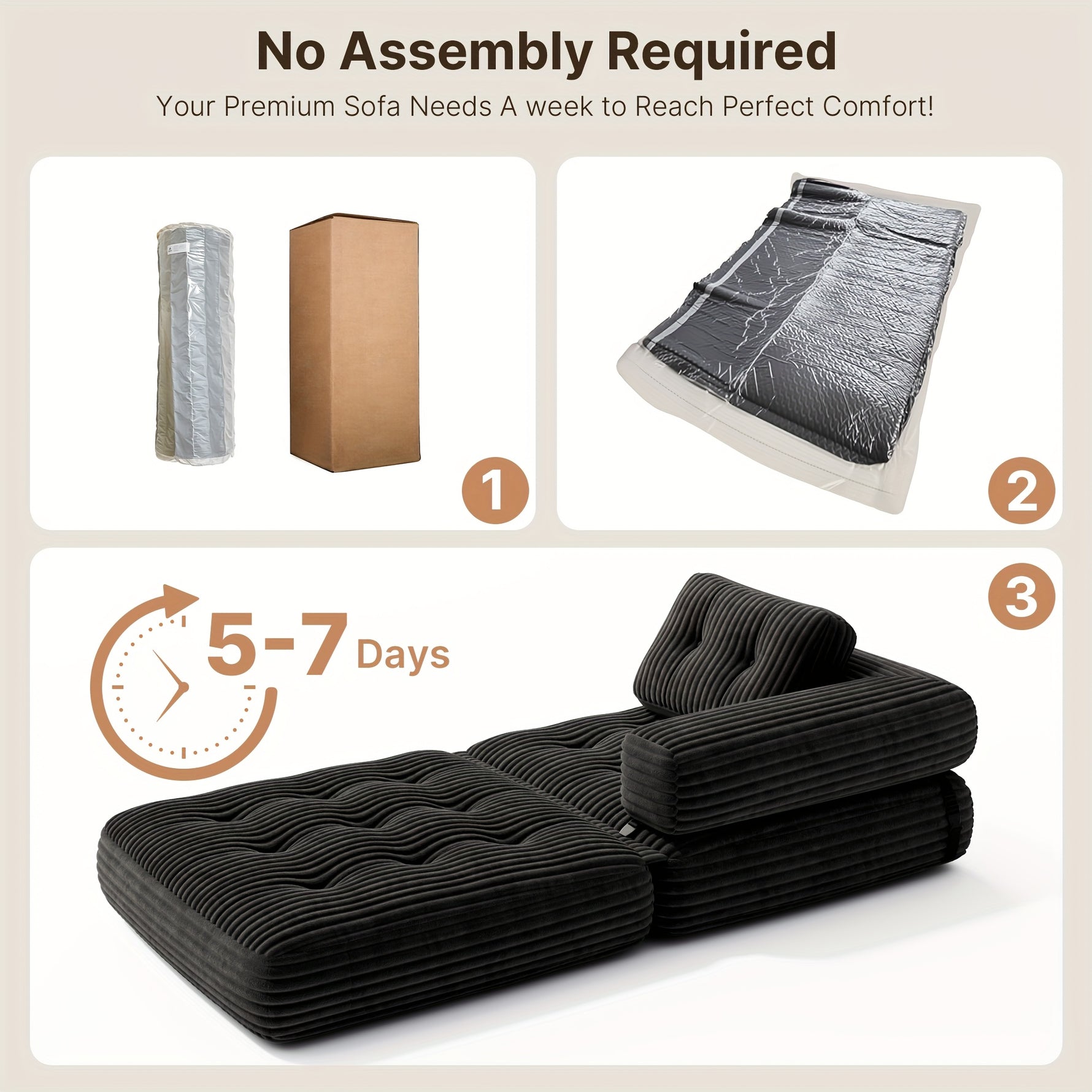 Canapé-lit 2-en-1 convertible