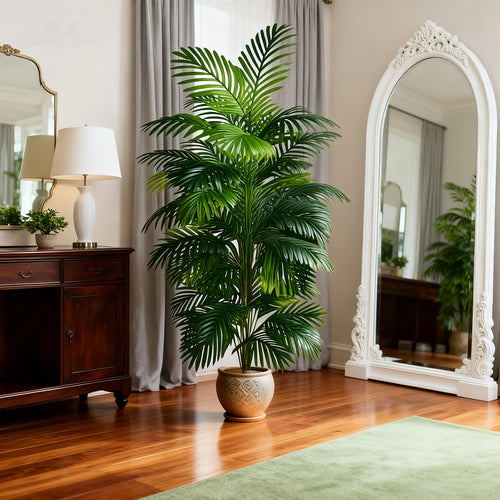 1 Large 53.15-Inch Artificial Dracaena Tree with 18 Leaves - Realistic Indoor/Outdoor Fake Plant, Weather-Resistant Plastic Foliage for Home, Office, Garden, Office Decor, Durable Construction, Natural Look, Balcony - No Main