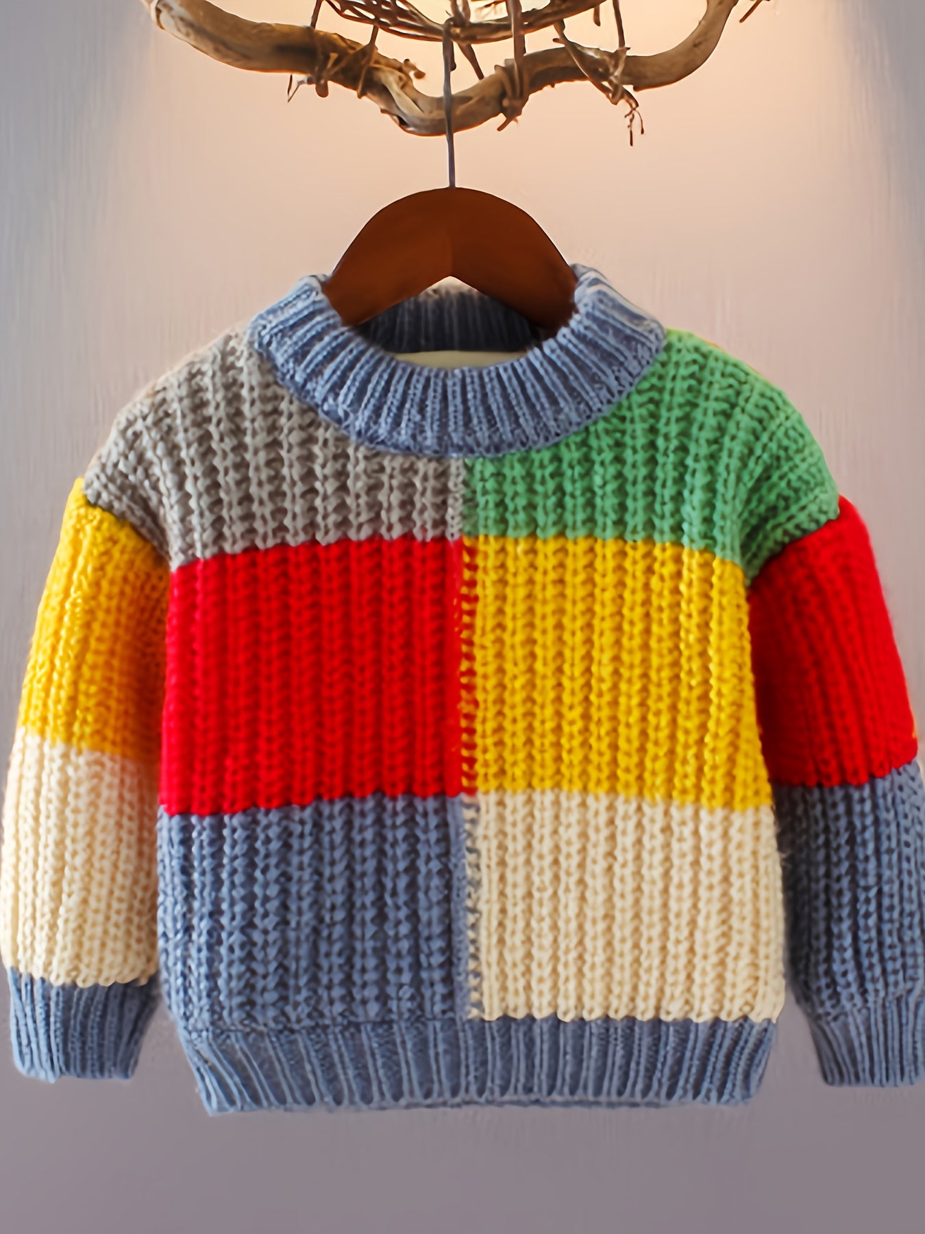 Kids' Thick Colorful Striped Sweater