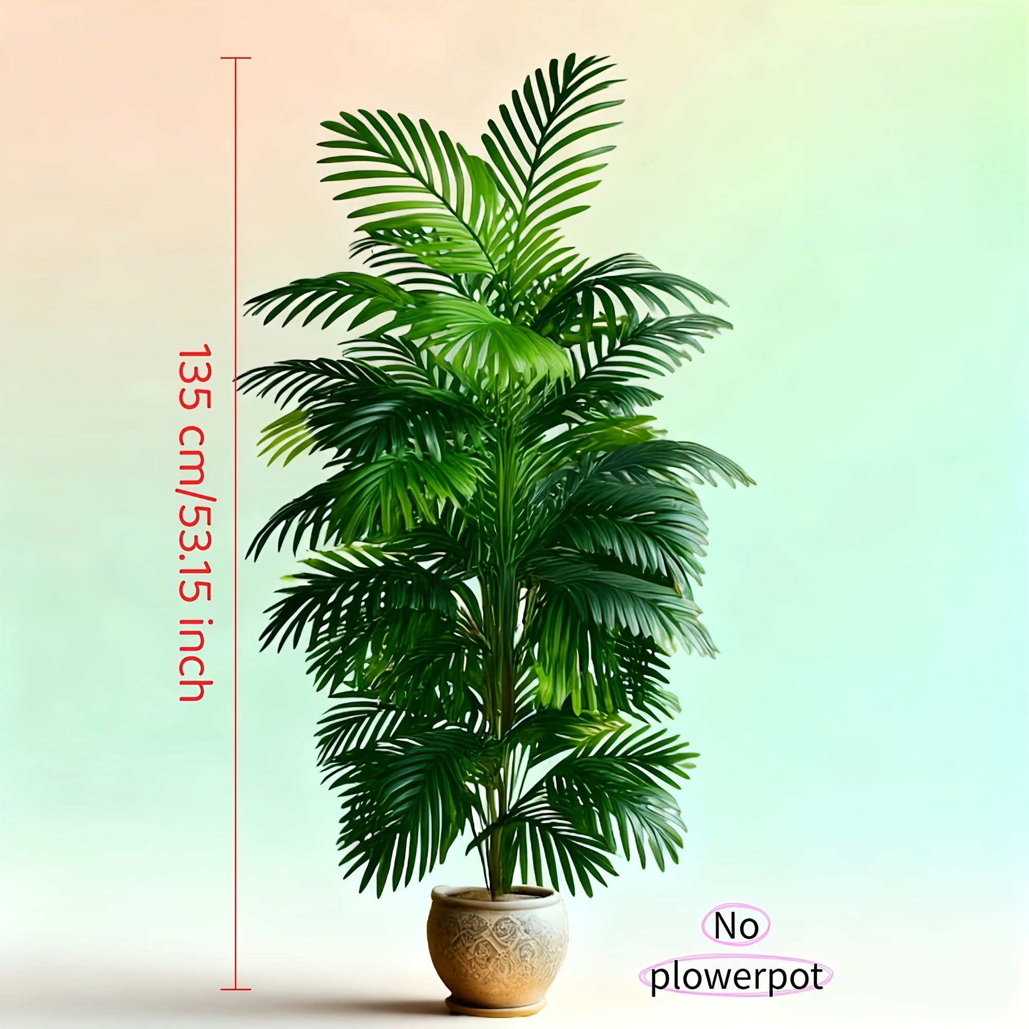 1 Large 53.15-Inch Artificial Dracaena Tree with 18 Leaves - Realistic Indoor/Outdoor Fake Plant, Weather-Resistant Plastic Foliage for Home, Office, Garden, Office Decor, Durable Construction, Natural Look, Balcony - No Main