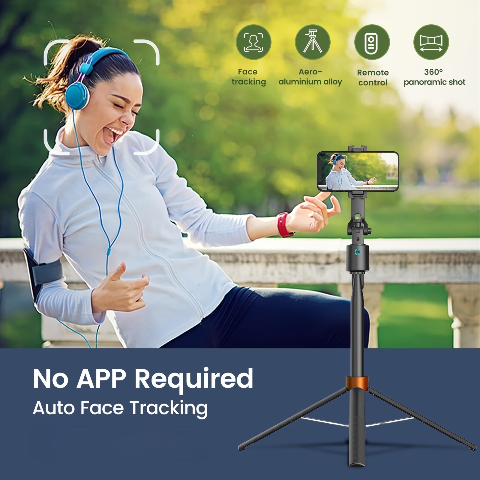 Stabilisateur 360° Auto Face Tracking